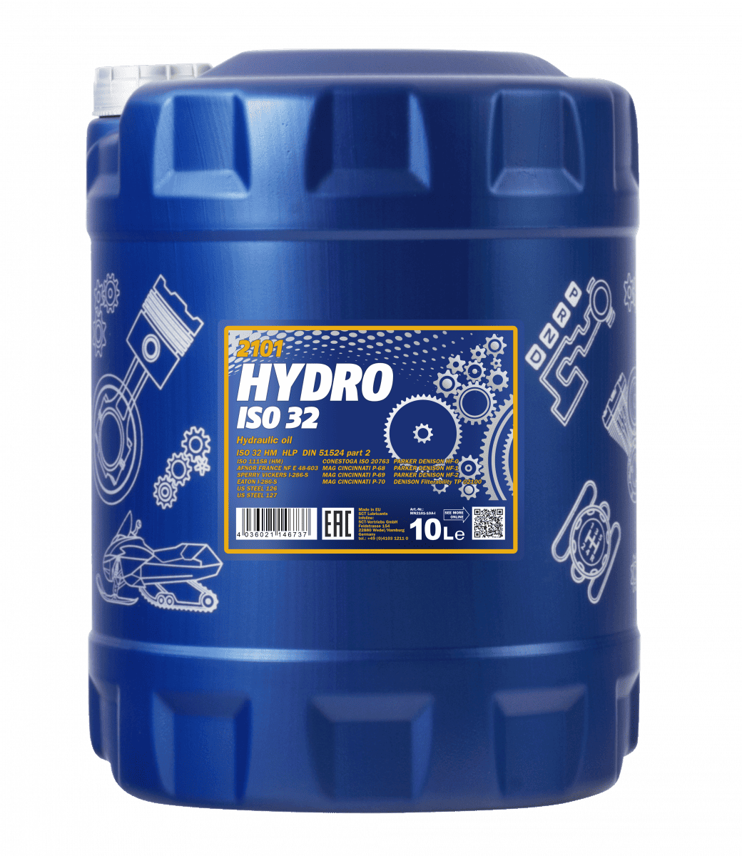Олива гідравлічнa MANNOL Hydro ISO 32 , 10л (MN2101-10)